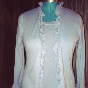 Baby blue 2 piece sweater tunic and tank